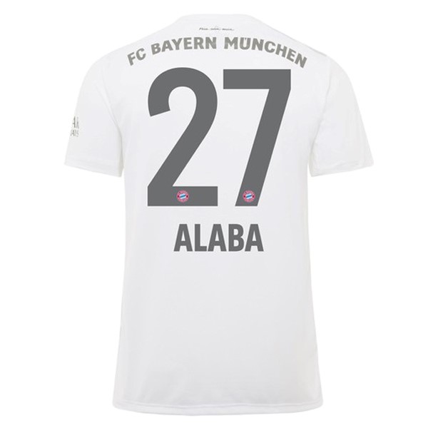 Maillot Football Bayern Munich NO.27 Alaba Exterieur 2019-20 Blanc